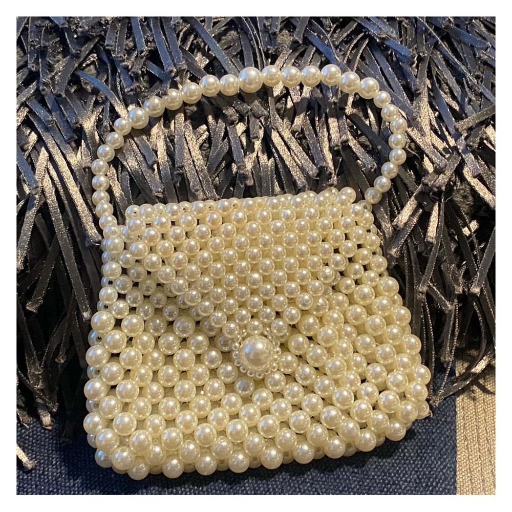 Faux-Pearl Beaded Wristlet NWT